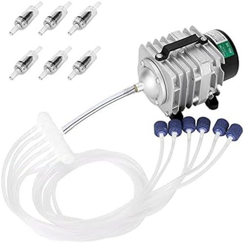 Kolvluftkompressorpump Med 6-vägs Grenrörsluftpump Kolvkompressor Akvariumsyrepump, Kommersiell Akvarieluftpump, Kraftfull Ultratyst För Vattenbruksfiskdammen,35W,outstanding78