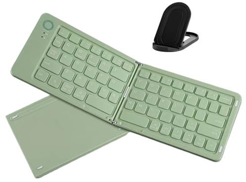 Honhoha Tastiera Pieghevole Wireless, Tastiera Portatile Pieghevole, Tastiera Pieghevole per la Maggior Parte dei Tablet, Laptop e Smartphone, Facile commutazione Fino a 3 dispositivi