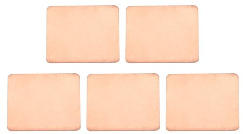 sourcing map Heatsink Copper Sheet Shim, 0.3mm Thickness Pad with Thermal Conductive Adhesive Tape for Desktop Computer GPU CPU Cooling Patch 5 Set