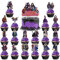 37pcs Descendants cake decoration set include 1pc big cake topper 36pcs cupcake toppers for Descendants Theme birthday party decor (Descendants)