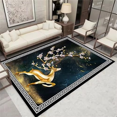 RUGMRZ Webteppich Möbel Wohnzimmer Licht Luxus Wohnzimmer Teppich gelb dekorative Muster Esszimmer Zubehör kann angepasst Werden Langfloorteppiche 70X140CM
