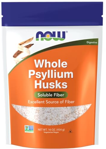Now Foods, Whole Psyllium Husks Pulver, 454 gramm, 10000mg Flohsamen je Dosis, Geschmacksneutral, Vegan, Glutenfrei, Sojafrei, GMO frei
