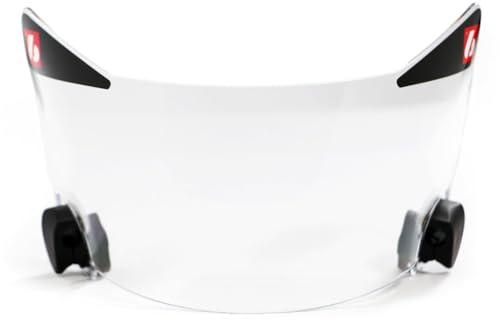 BARNETT Reve Hard Visor ER098 für Speed Flex Helm, Klar, Polycarbonat (PC), Anti-Fog, UV-Schutz, Kratzfest, Rissfest, Luxuriöse Clips, Unisex, Erwachsene American Football Spieler
