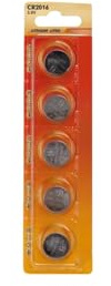 Pila de botón CR2016 de 3V - Pack de 5 unidades, duración prolongada, ideal para relojes, juguetes y dispositivos electrónicos.