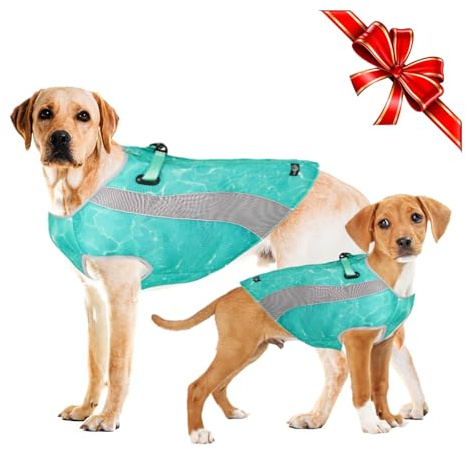 Hundemantel für kaltes Wetter und Hundeweste für den Sommer Multifunktionale Hundejacke mit reflektierenden Streifen, winddichter und Warmer Hundemantel im Winter, kühlende Weste für Hunde im Sommer