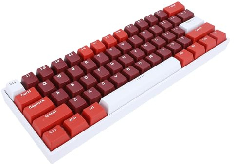 Bewinner Teclado Mecánico para Juegos 60%, Teclado Compacto con Interruptor Azul de 61 Teclas, Retroiluminado RGB Intercambiable, Teclado con Cable Inalámbrico BT3.0 5.0 USB C 2.4G para
