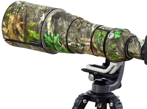 ROLANPRO Copriobiettivo impermeabile per Canon EF 300 mm f/2.8 L is II USM, custodia protettiva per obiettivo, motivo mimetico giungla, #36