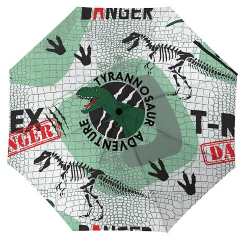 YBQLNP Kompakter Reise Regenschirm Dinosaurier Taschenschirm Automatisch Auf Und Zu Faltbarer Sonnenschirm