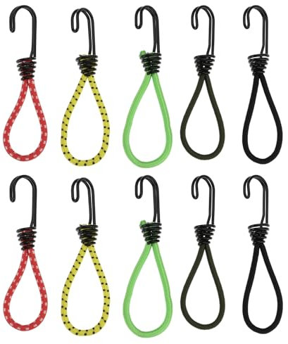 Be In Your Mind Lot de 10 tendeurs avec crochets de 16 cm pour hamac, auvent, bâtiment (5 couleurs)