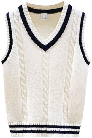 Yishengwan Maglia Gilet Bambini Maglioni Senza Maniche Scollo a V