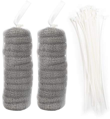Tytoge 24pcs Washing Machine Ribbon Catcher with Cable Ties, Stainless Steel Ribbon Snare Fall Laundry Mesh Washing Machine Hose Filter