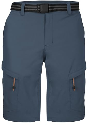 killtec Hombre Pantalones Cortos funcionales/Pantalones Cortos con cinturón KOS 11 MN BRMDS, Deep Water, 60, 42826-000
