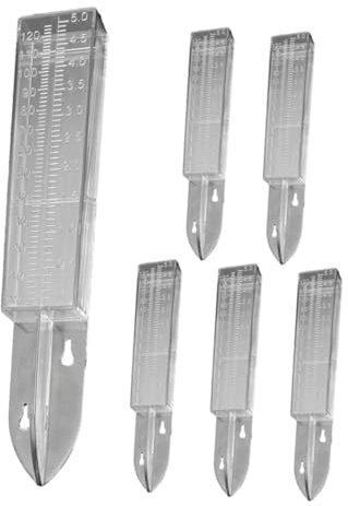 Happyyami 6pièces Pluviomètre Plastique pour Extérieur Outil De Mesure Pluie Facile à Lire pour Jardin Et Pelouse Jauge Eau Pratique