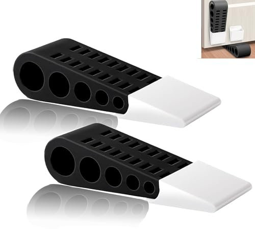 2 topes antideslizantes para puertas, ventanas, armarios y muebles, cuñas con sujeción de doble cara