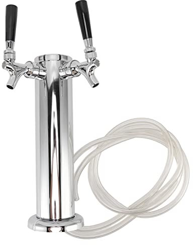 Distributore di birra alla spina, rubinetto a doppia spina in acciaio inox per bar domestici, spillatore di birra, torre di spillatura per fusti di birra per la produzione di birra in casa, dispens