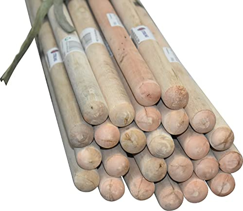LAVV HOUSEWARES LTD Extra Thick Replacement Wooden Handle for Platform Brooms 120 x 2.85cm (25)