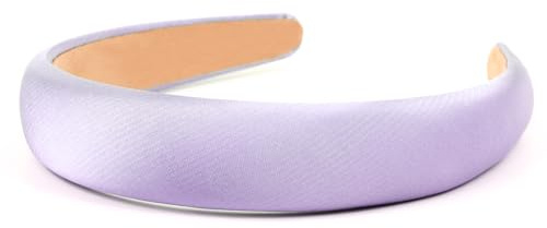 Bandeau Cheveux Serre Tête Éponge en Tissu Headband Large Élastique Épais Violet Accessoires de Coiffure Maquillage Douche Sport Décoration pour Femmes et Filles