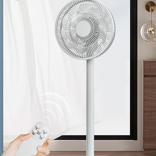 Generico Ventilatore A Piantana Silenzioso Con Telecomando, Ventilatore Elettrico Silenzioso, 30db, Ventilatore Da Pavimento Oscillante, Per Camera Da Ufficio, 35x92cm