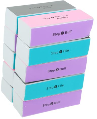 Homoyoyo 10pezzi Blocco Levigante Unghie Professionale Con Lati Per Lucidatura e Levigatura Tampone Polish Per Unghie e Opere d Arte Durevole e Portatile Per Uso Domestico e Professionale
