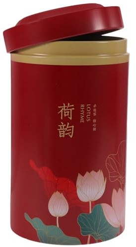 SHINEOFI Boîte à Thé Métal avec Couvercle Hermétique Pot de Rangement Alimentaire Sec Récipient Étanche pour Thé et Boissons Style Chinois Pot de Cuisine et Facile à Nettoyer