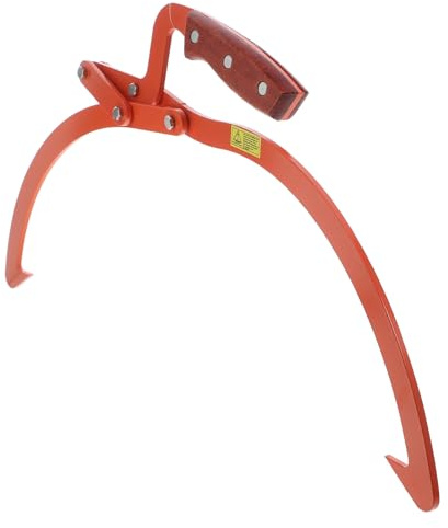 Ipetboom Heavy Duty 2-Claw Log Lifting Tongs Timber Carrying Hooks Log Grabber for Dragging and Skidding Firewood in Garden and Forestry Use