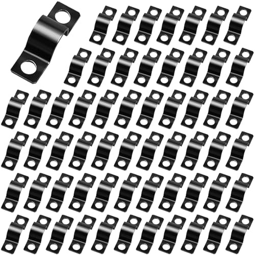 60 Pièces Colliers de Serrage en U 6mm Colliers de Serrage Métallique Clips