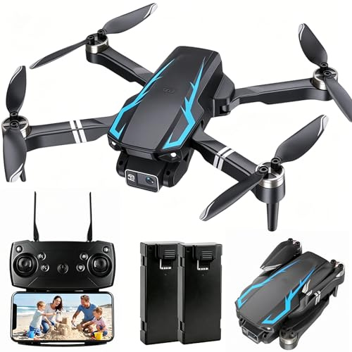 Drone with Camera 1080P, Foldable Mini Drone for Beginners & Adults, RC Quadcopter with Brushless Motor, Headless Mode & Auto Follow, 3D Flips, One Key Take Off/Landing, Under 249g (Black)