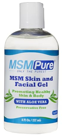 KALA HEALTH MSMPure Max Strength Skin & Facial MSM Gel with Organic Aloe, 8 oz – Preservative-Free Skin Care for Smooth, Radiant Skin