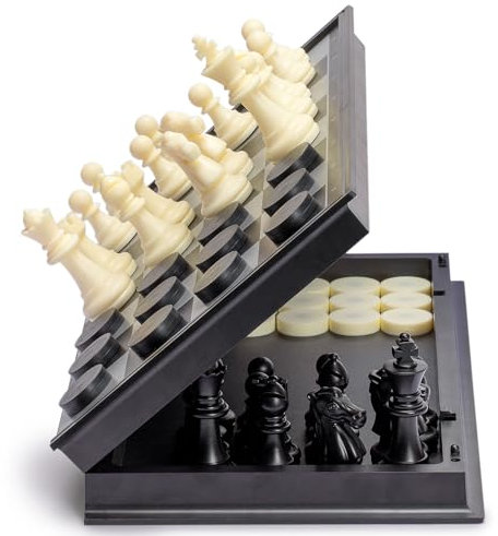 2 in 1 Travel Magnetic Chess and Checkers - 12.5