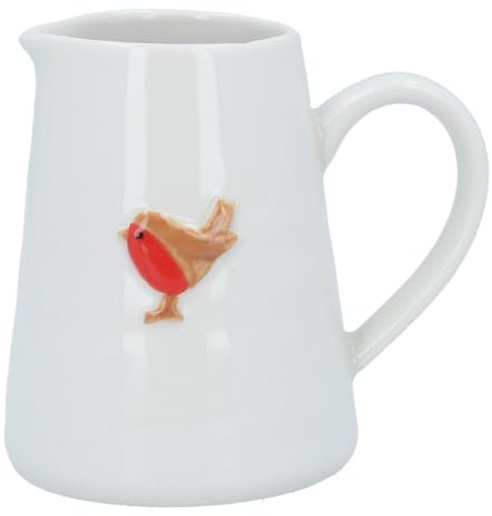 Gisela Graham - Caraffa natalizia in ceramica con pettirosso