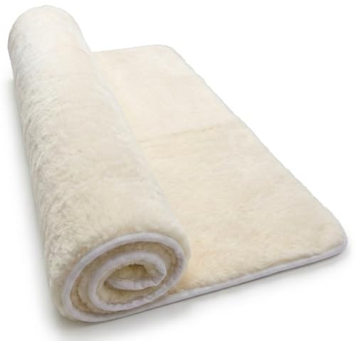 LANAMED, 65x100cm Australische Antidekubitus Bettauflage aus ultradichter Schurwolle, 30-90°C waschbar, druckentlastend, atmungsaktiv, 65 x 100 cm