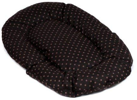 adena Hundekissen oval 60 x 35 cm - Tupfen braun