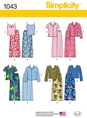 Simplicity Children's Matching Pajamas Sewing Pattern, Sizes 3-6