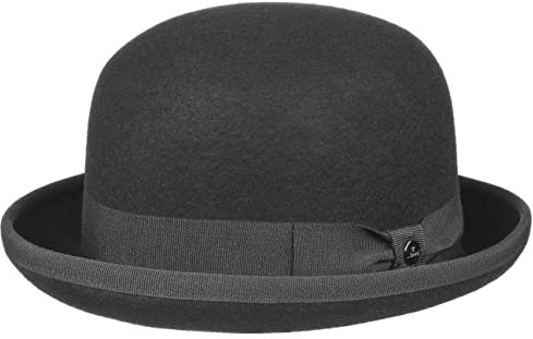 LIERYS Melone Haarfilz Hut Klassischer Bowler Stil Eleganter Herrenhut Made in Germany Herren Allseason schwarz 60 cm