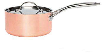 Stanley Rogers Kochtopf Copper Tri-Ply Ø 18 cm mit Deckel - Hochwertiger Edelstahl mit Antihaftbeschichtung, schnittfest, langer & ergonomischer Griff, für alle Herdarten inkl. Induktion