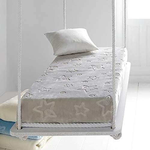 Pielsa Baby - 6627-93 | Manta Bebe | Manta Bebe recién Nacido | Manta Bebe Invierno | Manta Bebe Meses | Manta Bebe gofrado | Manta de Cuna | Color Gris | Tamaño 80 x 110