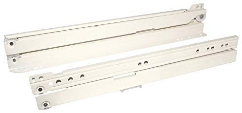 HKB Schubladenschiene Vollauszug 300mm Rollschubführung für Schubladen, hohe Tragkraft, cremeweiß, Hersteller Sencys, Artikel-Nr. 2744661