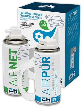 Kit limpieza aire vehiculos AIR-NET/PUR | ESTANDAR 2xSpray 100 ml (Limpia y elimina olores) ESTANDAR Desinfectantes