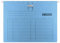 DONAU 7430001PL-10 Hängehefter mit Daumenausschnitt| 5 Stück, Hängeschiene und Vollsichtreiter inkl. auswechselbaren Blanko-Schildchen| Aus Recycling-Karton für DIN A4 Farbe: Blau| Grünen Punkt