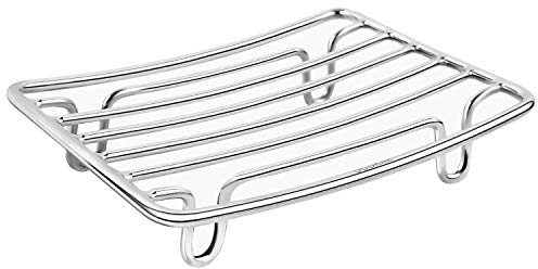 GUUKAR Soap Dish, Stainless Steel Bar Soap Holder for Shower, Self Draining Stand Soap Saver for Bathroom, Kicthen Sink and Countertop, Chrome 1-Pack
