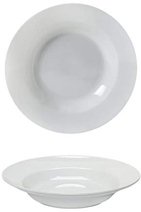 Saturnia Napoli Piatto Pasta Bowl, Porcellana, Bianco, 30.5 cm, 6 unità
