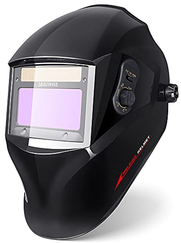 JALUWELD Verdad Color Careta Soldar Automatica,Energía Solar Mascara de Soldar Gran Vista Careta Soldadura Automatico Oscurecimiento ARC TIG MIG/mag Grinding Completo con 5 Lentes