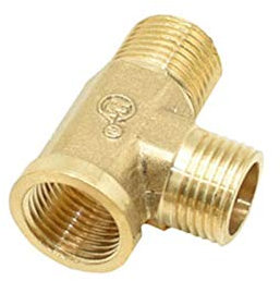 Leloo Luiho-brass pipe fittings 1Pcs T Type Plumbing Female G1/2 Male Water Splitter Threaded Fittings,1/2 Thread Brass Tee Connector, strong and sturdy (Color : B)