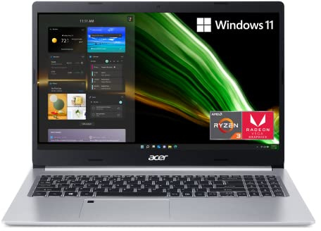 Acer Aspire 5 Laptop, AMD Ryzen 3 3350U, 4GB DDR4 RAM, 128GB NVMe SSD, 15.6 inch FHD IPS Display, WiFi 6, American English Backlit Keyboard