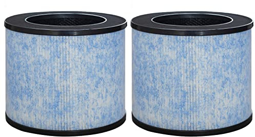 Asheviller Filtro de repuesto F100, compatible con el purificador de aire pequeño Instant® AP100, filtro HEPA verdadero de grado H13 con revestimiento antimicrobiano y filtro de carbón activado,
