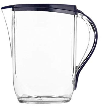QHLOM Teiera Premium Branco di plastica Trasparente di Grande capacità con Coperchio Domestico Hot/Freddo Bevande ad Acqua brocca bollitore bollitore bollitore Jet Beverage Jar Amante del tè, Regalo