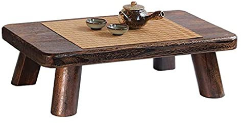Quadratischer Niedriger Tisch Aus Holz Im Japanischen Stil Nachttisch Tritthocker Erkerfenstertisch Arbeits- Lese- Und Zeichentisch Für Küche Schlafzimmer Wohnzimmer Badezimmer (Color : Brown, S : 6