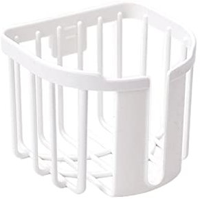 Klorollenhalter ohne Bohren, Papierhalter Wandmontage aus Kunststoff, 2 Stücke, Wc Papier Halterung ohne Bohrung, Klopapierhalter für Küche und Badzimmer-Weiss