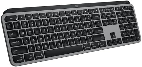 Logitech MX Keys S for Mac, Wireless Keyboard, Fluid, Precise Laptop-Like Typing, Programmable Keys, Backlit, Bluetooth USB C Rechargeable for MacBook Pro, MacBook Air, iMac, iPad - Space Grey