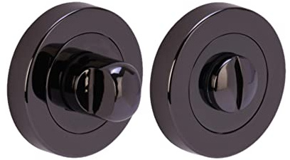 HANDLEZONE® Bathroom Toilet Door Thumbturn And Release Set - Black Nickel
